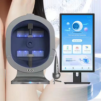 Analizador de Piel Portátil, Dispositivo de Belleza Multifuncional con Prueba Fluorescente para Acné, Grasa, Humedad y Arrugas