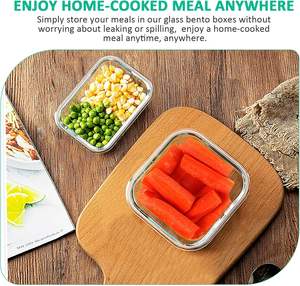 Wholesale Hot Sales Microwave Oven Safe Glass Food Container Leakproof Bento Lunch Box Meal Prep <b>Storage</b> - Product Image 5