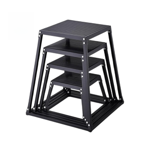 Ensemble de plateformes de saut pliométriques antidérapantes en acier de qualité supérieure pour la remise en forme, la gym à domicile et l'entraînement de force - Product Image 1
