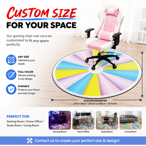 <span class=keywords><strong>Tapis</strong></span> <span class=keywords><strong>de</strong></span> sol rond personnalisé pour <span class=keywords><strong>chaise</strong></span> <span class=keywords><strong>de</strong></span> gaming, avec base antidérapante en caoutchouc, pour la protection du sol <span class=keywords><strong>de</strong></span> la chambre des joueurs masculins, vente en gros usine - Product Image 5