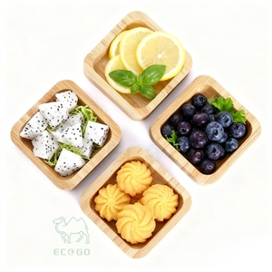 Petits bols de service en bambou écologiques personnalisés avec finition laquée pour la sauce soja, le ketchup et les trempettes - Product Image 2