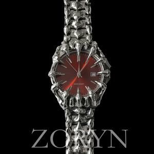 Reloj de Cuarzo Alabastro de Diseño Personalizado para Hombre, Único con Movimiento Japonés MIYOTA, Esfera de Acero Inoxidable con Púas, Estilo Gótico - Product Image 2