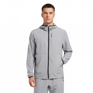 Chaqueta Cortavientos con Capucha 2 en <span class=keywords><strong>1</strong></span> para Hombre, Personalizada Fighting Ant, 100% Poliéster, para Senderismo y Running al Aire Libre, con Bolsillo con Cierre - Product Image 1