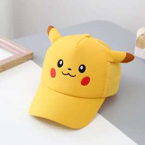 Venta al por mayor Niños Pika Chu Sombrero Personalizado Stock Barato Anime Japonés Pokemoned Cap para 2-6 años de edad - Product Image 4