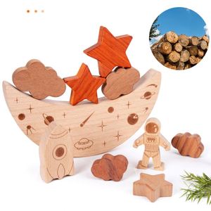 Juguete de Equilibrio Apilable de Madera de Haya Natural, Juego Divertido y Encantador para Bebés - Product Image 5