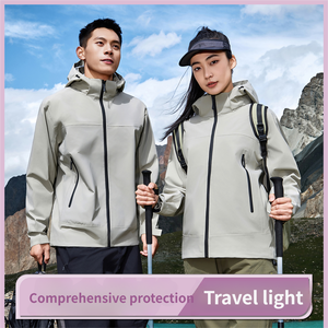 Jaket hujan luar ruangan tahan air desain profesional kualitas tinggi jaket Windbreaker dengan fitur tahan air luar ruangan - Product Image 2