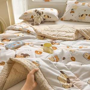 Couette légère en velours de soie à motif de dessin animé mignon pour la décoration de dortoir et de la maison - Product Image 3