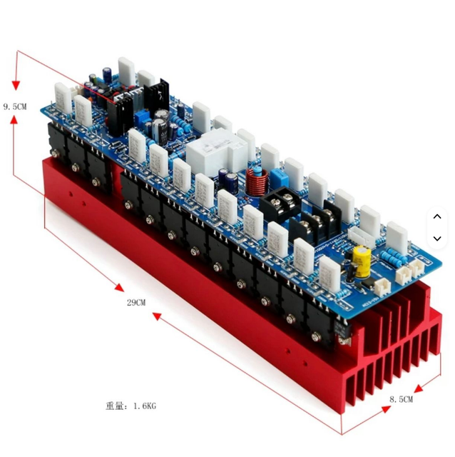 AB15 Professional Mono Power Amplifier Board TT1943/5200 1500W High Power HIFI Audio Power Amplifier With Heat Sink