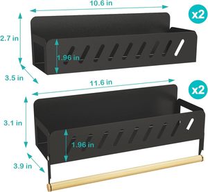 Nhà máy nóng bán lưu trữ từ tính tủ lạnh nam châm gia vị giá kệ lưu trữ cho tủ lạnh tủ lạnh Kệ từ - Product Image 2