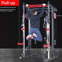 Machine Smith Commerciale Pliable, Rack de Musculation Multifonctionnel pour Squats et Bench Press, Équipement de Gymnastique en Métal Robuste