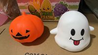 Jouets Squishy TPR Big Ghost Styles – Jouet Anti-Stress Mignon en Forme de Fantôme pour Enfants, Idéal pour Halloween et les Fêtes, Cadeau de Vacances