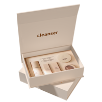 Boîte de cosmétiques nettoyant avec design de logo personnalisé boîte cadeau en papier à couvercle magnétique pour parfum produits de soins de la peau boîte d'emballage