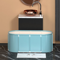 Fitness Sport Récupération Ovale Grand Sauna et Thérapie De Glace Baril Portable Plongeant Froid Baignoire Mobile Baignoire De Glace