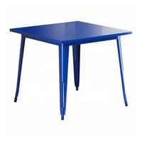 Table de bistrot industrielle moderne en métal 36'' x 36'' - Forme carrée, durable, imperméable pour la maison, l'atelier, l'intérieur/l'extérieur, les cafés