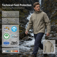 Offres Spéciales mince à capuche hommes veste en plein air imperméable alpinisme tactique costume coquille souple manteau vêtements personnalisation