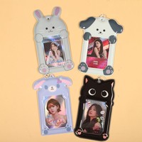 Tempat Kartu Foto Kpop Logo Kustom Cetak Sablon Sutra Tahan Lama Kotak PVC Ringan Fleksibel Plastik Kunci