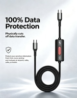 Câble de charge USB-C PD60W sécurisé en gros, câble de données USB-C avec bloqueur de données, protégez la confidentialité de vos données, câble de charge USB-C sécurisé verrouillable