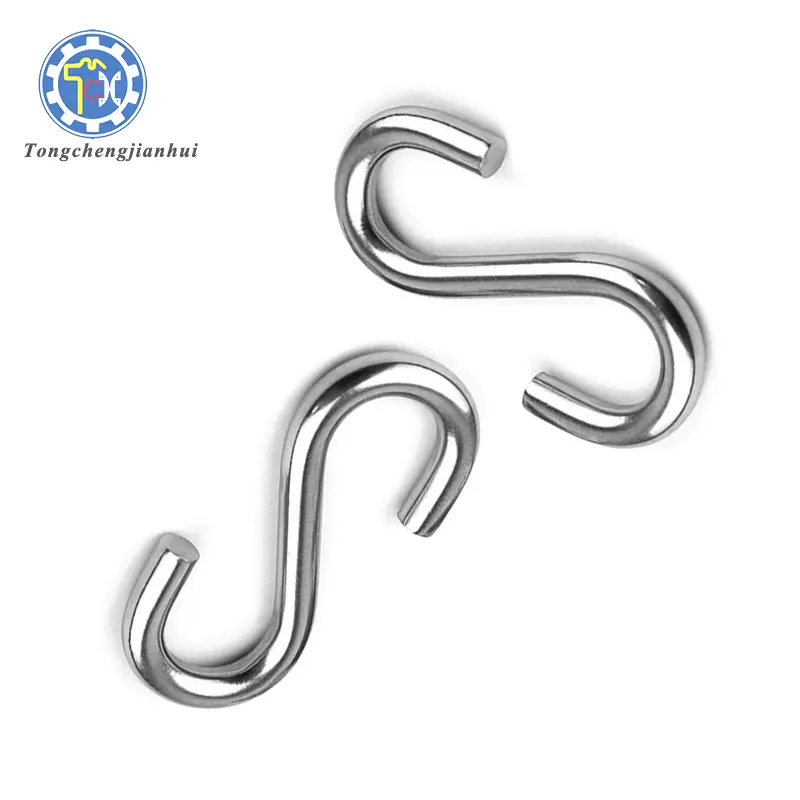 OEM Customized Precision Metal 316 Stainless Steel S Shaped Hanger Hooks for Hanging