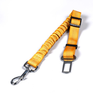 Dog Car Safety Seat Belt Retractable <b>Lead</b> Adjustable Elastic Strap Locking Carabiner for Vehicle Travel - Product Image 1