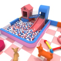 Enfants bébé en bois doux aire de jeu parc petit ensemble équipement de terrain de jeu intérieur doux avec petit toboggan