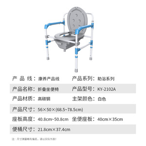 Toilet <b>Chair</b> For <b>Elderly</b> Pregnant Disabled Portable With Flip Top Lid 250 Kg Capacity Modern Design Bathroom Safety Equipment - Product Image 2
