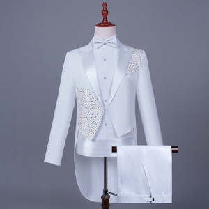 Costume de smoking noir pour homme avec strass, 2 pièces, costume de mariage formel pour le marié - Product Image 5