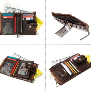 Cartera Inteligente Antirrobo con Alarma y Registro de Posición (vía GPS del Teléfono), Cartera Inteligente de Cuero Vacuno Bifold para Hombre - Product Image 5