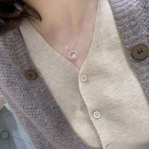 Collier en argent S925 avec pendentif rond en perle d'eau douce de Zhuji, 6-7 mm, forte luminosité, avec des caractéristiques de mise en valeur, cadeau pour femme - Product Image 4