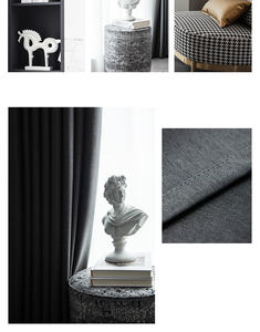 Cortinas para hoteles de cortinas de <span class=keywords><strong>lino</strong></span> <span class=keywords><strong>Hotel</strong></span> negro conjuntos - Product Image 5