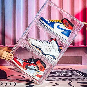 Boîte à chaussures rectangulaire en PET transparent de qualité supérieure avec porte magnétique, empilable, organisateur de chaussures haut de gamme pour les passionnés de sneakers - Product Image 5
