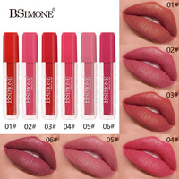 Rouge à lèvres liquide mat soyeux Red Cap, imperméable, anti-transfert, compatible masques, 6 teintes, OEM ODM, marque privée, logo personnalisé, vente en gros