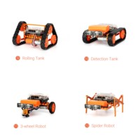 Weemake Kit Robot mobil DIY, Kit pendidikan Robot dengan lengan Robot mendorong keterampilan pengkodean untuk sekolah & Pendidikan