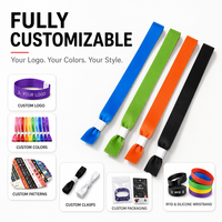 Gelang Kain Satin Poliester Tenun yang Dapat Disesuaikan, Ramah Lingkungan, dengan Logo Cetak Sublimasi Kustom untuk Promosi Grosir