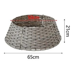 Venta al por mayor de fábrica: Collar de ratán para árbol de Navidad, falda para árbol de Navidad, decoraciones navideñas - Product Image 3