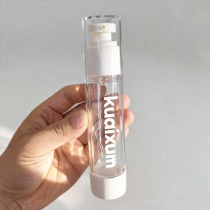 Emballage de soins de la peau en plastique rechargeable haut de gamme 120 ml 100 ml 50 ml 15 ml 5 ml Bouteille à pompe à crème sans air - Product Image 2