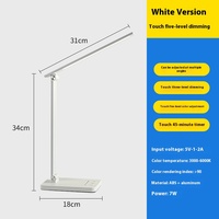 Lampe de bureau sans fil moderne Howlighting avec chargeur USB, veilleuse, corps en plastique LED pliable, alimentation par batterie, commande tactile