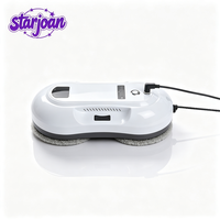 Robot de nettoyage de vitres automatique en gros, modèle à un bouton, forte aspiration, pulvérisation ultrasonique double, pour usage professionnel