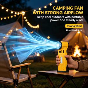 Ventilateur portable de mode pour l'extérieur avec lumière LED et batterie 2024 - Product Image 1