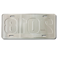 Plaque d'immatriculation de voiture en aluminium réfléchissant gaufré de style allemand personnalisée, standard UE 520x110mm, vente en gros d'usine