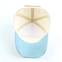 Casquette de baseball personnalisable avec logo, style sportif urbain, en tissu standard, avec logo de sécurité, bleu clair tendance, casquette 5 panneaux