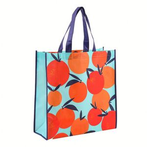 Custom Laminated Non-Woven PET Woven Tote Shopping <b>Bag</b> with Letter Pattern - Product Image 3