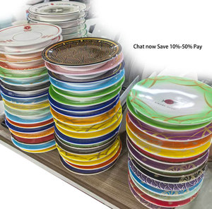 Plato de Melamina para <span class=keywords><strong>Sushi</strong></span> de Comida Japonesa HCMA, Plato Redondo Pequeño y Colorido para Servir <span class=keywords><strong>Sushi</strong></span> en Banda Transportadora de Restaurante - Product Image 3