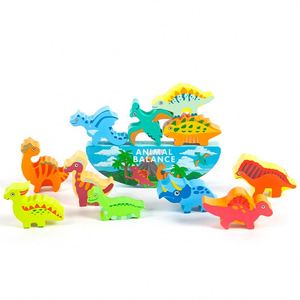 2 3 4 Years Old Kids Toddler Boy Birthday Wooden Stacking Dinosaur Montessori Toys Gifts - Product Image 4