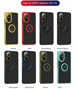 Para OPPO <span class=keywords><strong>Realme</strong></span> C67 4G C11 C20 C21Y C30S C31Y C33 C35 Coque trasero con anillo magnético TPU PC Anti gota a prueba caja del teléfono al por mayor - Product Image 2
