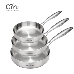 OEM/ODM 20-32Cm Hollow Xử Lý Nhà Hàng Trung Quốc Vòng Sâu Không Dính Chảo Triply 304 Thép Không Gỉ Chảo Không Có Độc Hại - Product Image 1