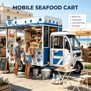 Tricycle mobile pour la vente de nourriture, design compact à trois <span class=keywords><strong>roues</strong></span>, stationnement facile pour la vente de rue - Product Image 1
