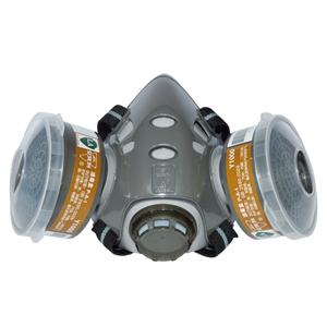 Vente directe usine – Respirateur demi-masque en caoutchouc avec double filtre anti-particules et gaz - Product Image 5