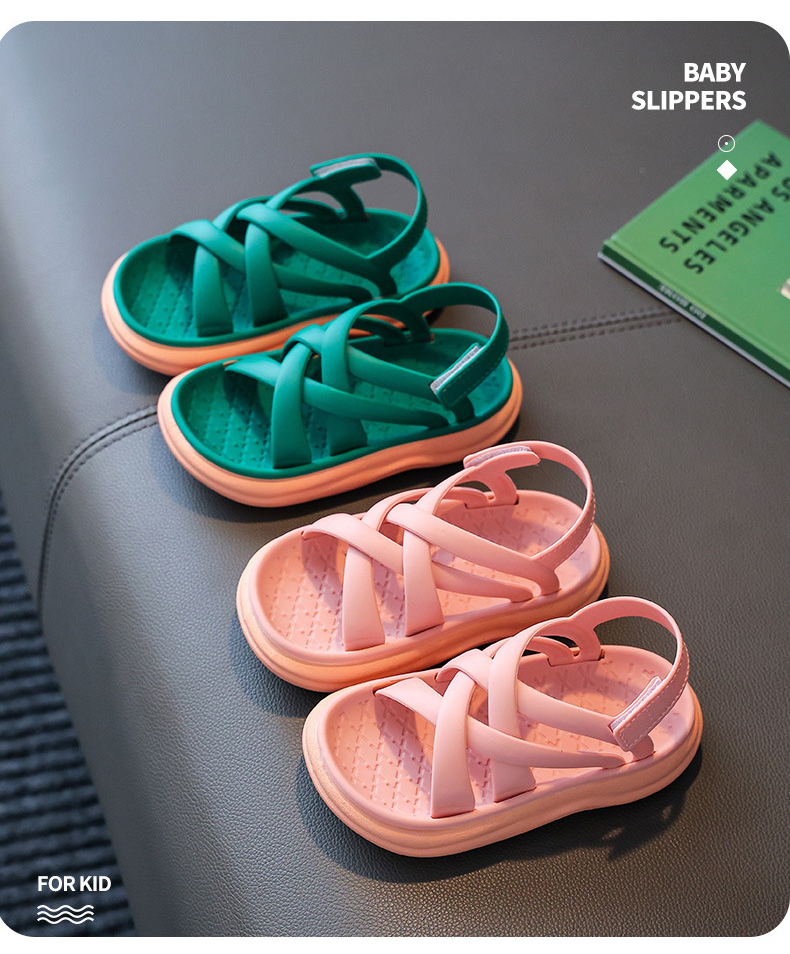 Fashionable Sandals for Teens PVC Rubber Summer Sandals for Kids Girl Shoes