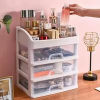 Tiroirs de bureau en plastique transparent multicouches-Organisateur multifonctionnel de rangement de bijoux pour cosmétiques