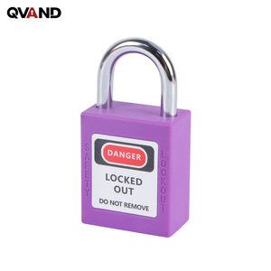 QVAND Fabricant OEM <span class=keywords><strong>Cadenas</strong></span> <span class=keywords><strong>de</strong></span> sécurité en nylon PA66 avec anse en acier <span class=keywords><strong>de</strong></span> 25 mm, clé passe-partout, étiquette personnalisée, modèle M-G25 - Product Image 2